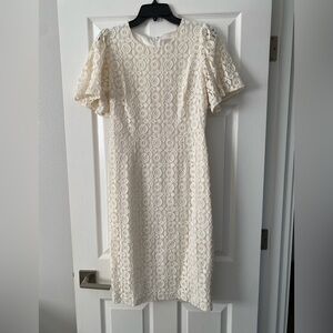 Rachel Parcell Cream Lace Midi Dress